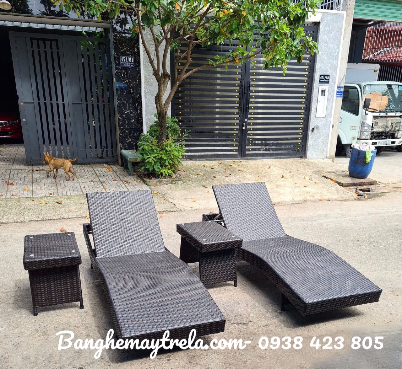 Giường hồ bơi giả mây